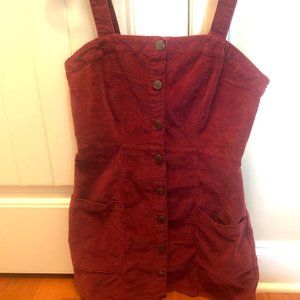 Stretchy Velvet Overall Dress (with pockets!)